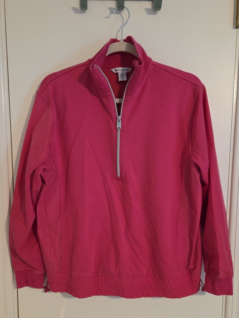Athleta Women's Pink Quarter-Zip Pullover Sweatshirt
